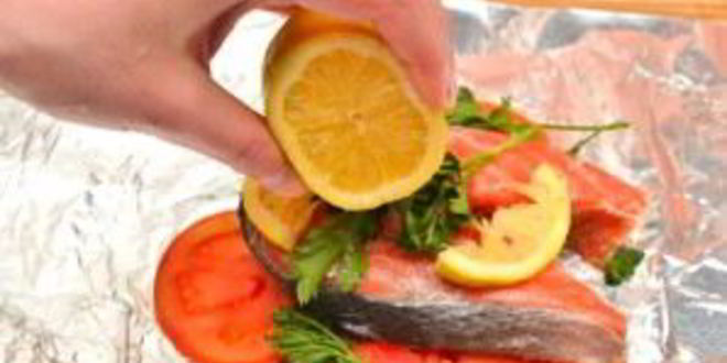 Рецепт стейка лосося в фольге