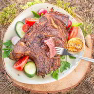 Рецепт Стейка на косточке на углях