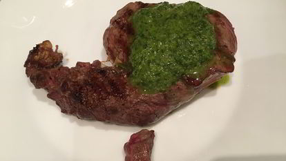 Рецепт Стейка рибай с соусом Чимичурри