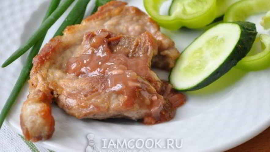 Рецепт стейка с соусом из красного вина