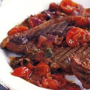 Рецепт Стейка с соусом Путтанеска