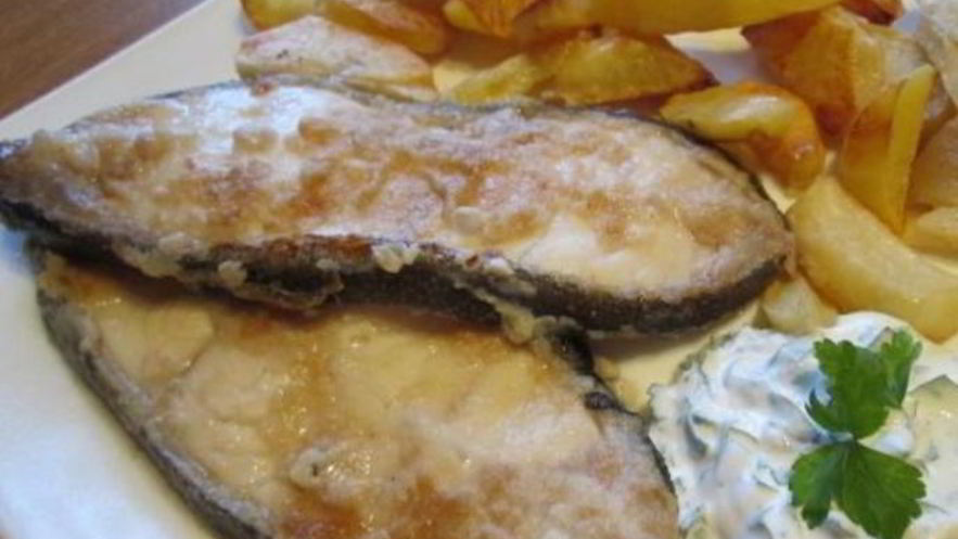 Рецепт стейка зубатки на сковороде