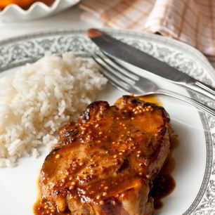 Рецепт Стейков из свинины с апельсиново-горчичным соусом