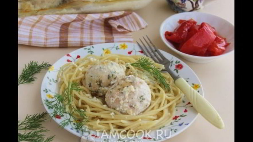 Рецепт куриных тефтелей в сливочном соусе в духовке