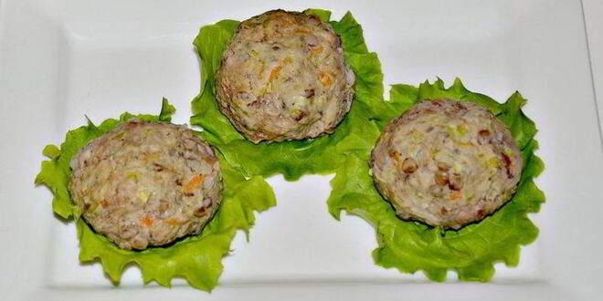 Рецепт паровых тефтелей с гречкой и кабачком