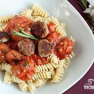 Рецепт Пасты с тефтелями