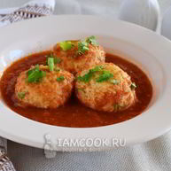 Рецепт Тефтелей из куриного фарша с подливкой