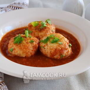 Рецепт Тефтелей из куриного фарша с подливкой