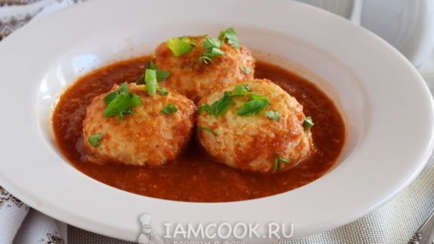 Рецепт тефтелей из куриного фарша с подливкой