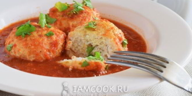 Рецепт тефтелей из куриного фарша с подливкой