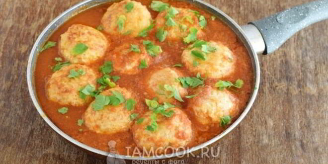 Рецепт тефтелей из куриного фарша с подливкой