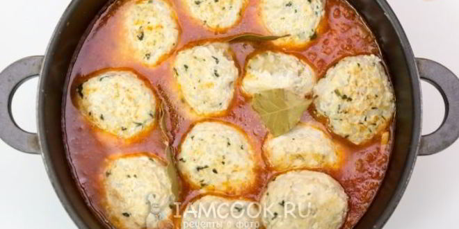 Рецепт тефтелей с рисом в томатном соусе