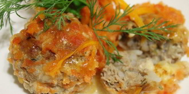 Рецепт тефтелей с сыром и овощами