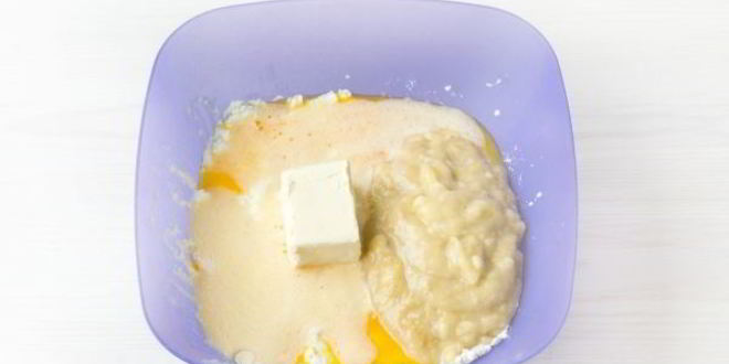 Рецепт ленивых вареников с бананом