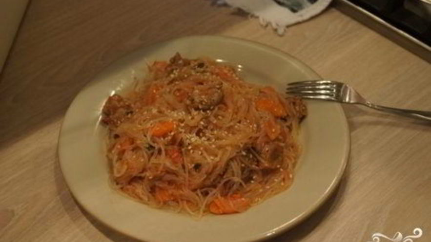 Рецепт японской лапши со свининой