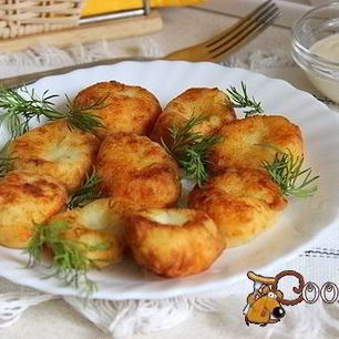 Рецепт Жареных картофельно-творожные клецки