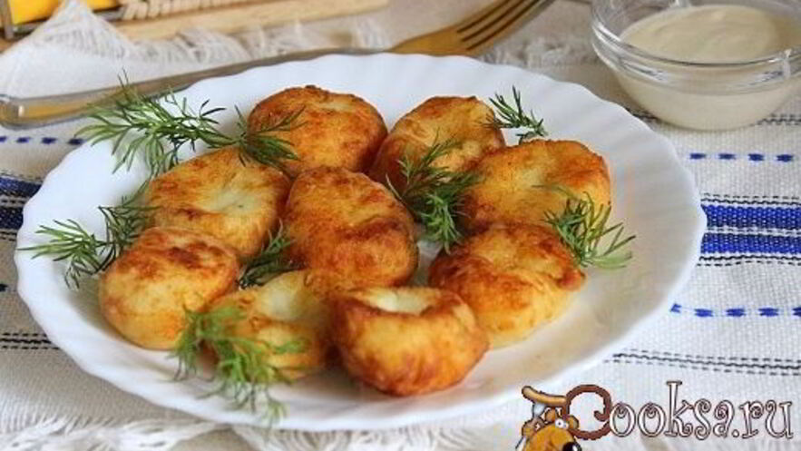 Рецепт жареных картофельно-творожные клецки