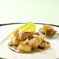 Рецепт Жареных ньокков в соусе из горгонзолы с грибами