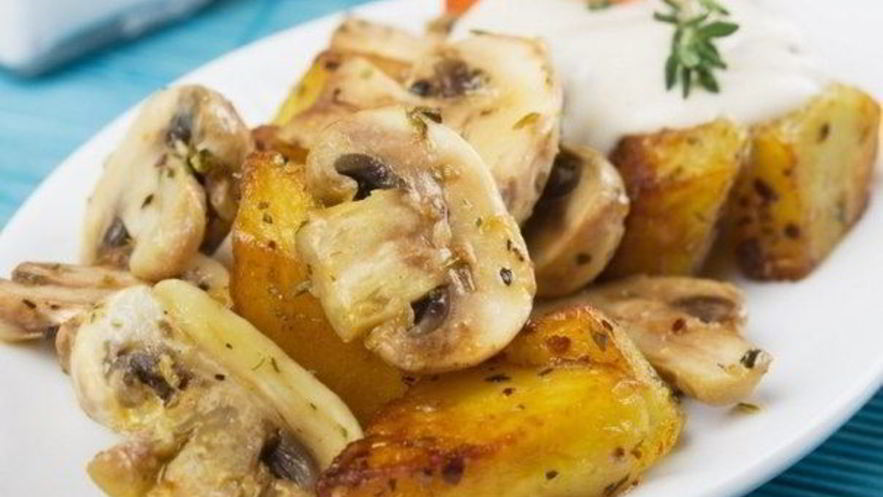 Рецепт легкого жаркого с грибами