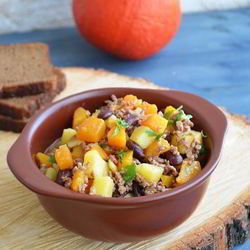 Рецепт Тыквенного жаркого с фаршем и фасолью