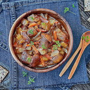 Рецепт Жаркого из белых грибов по-одесски