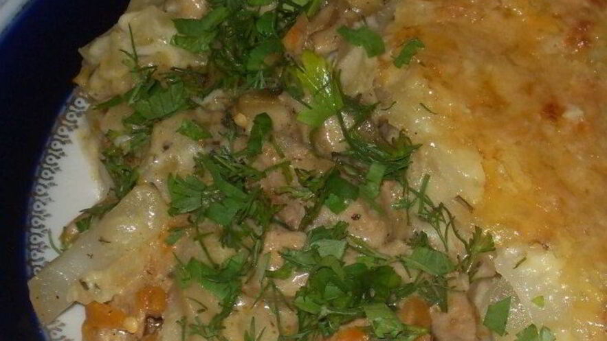 Рецепт жаркого из белых грибов