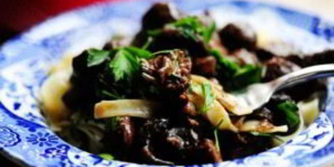 Рецепт жаркого из говядины с грибами