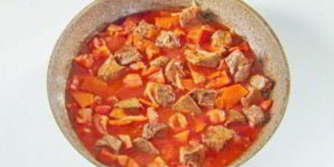 Рецепт жаркого из говядины с зеленым луком