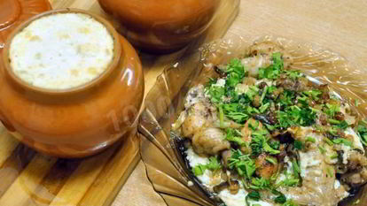 Рецепт Жаркого из курицы с грибами