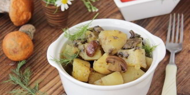 Рецепт жаркого с грибами и картошкой