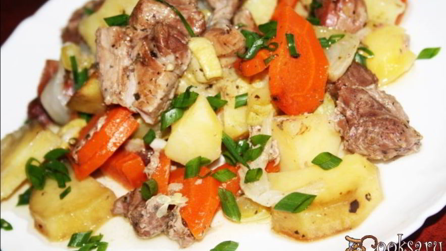 Рецепт жаркого с индейкой в пакете