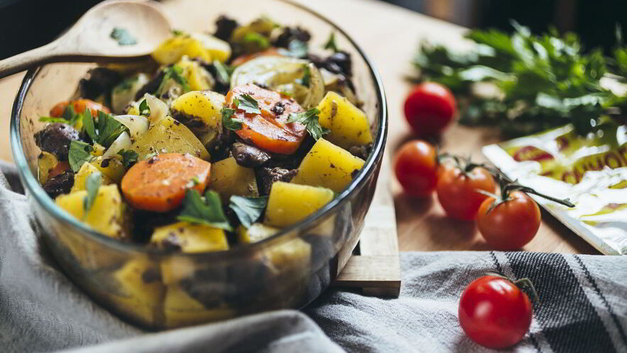 Рецепт жаркого с куриными сердечками