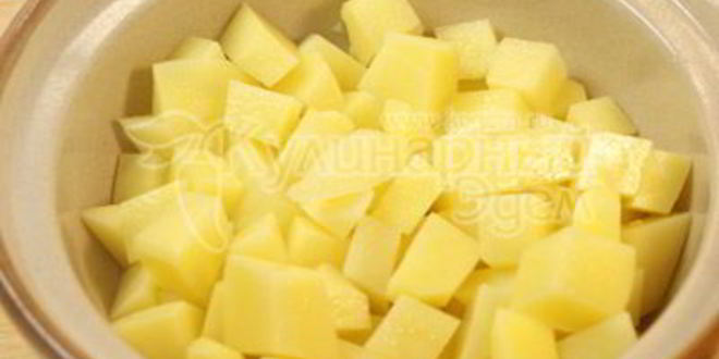 Рецепт жаркого с стручковой фасолью и опятами