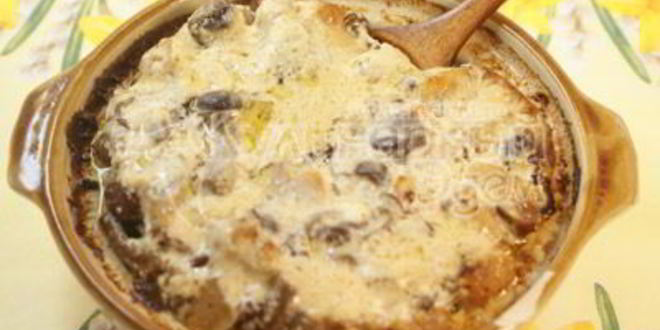 Рецепт жаркого с стручковой фасолью и опятами