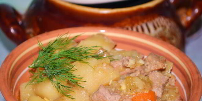 Рецепт жаркого со свининой в горшочке