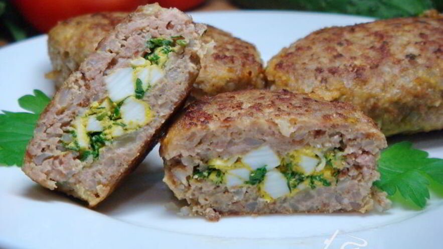 Рецепт гречневых зраз с яйцом и зеленью