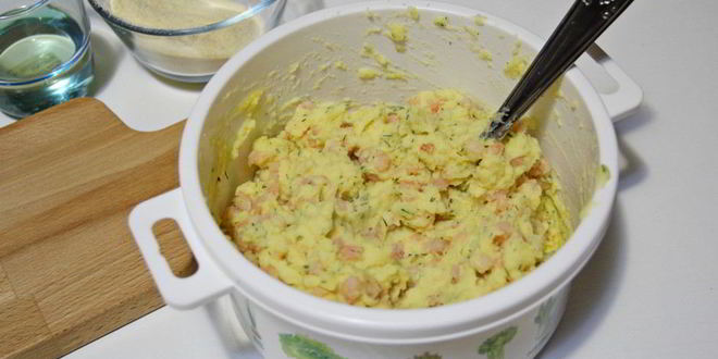 Рецепт картофельных зраз с креветками