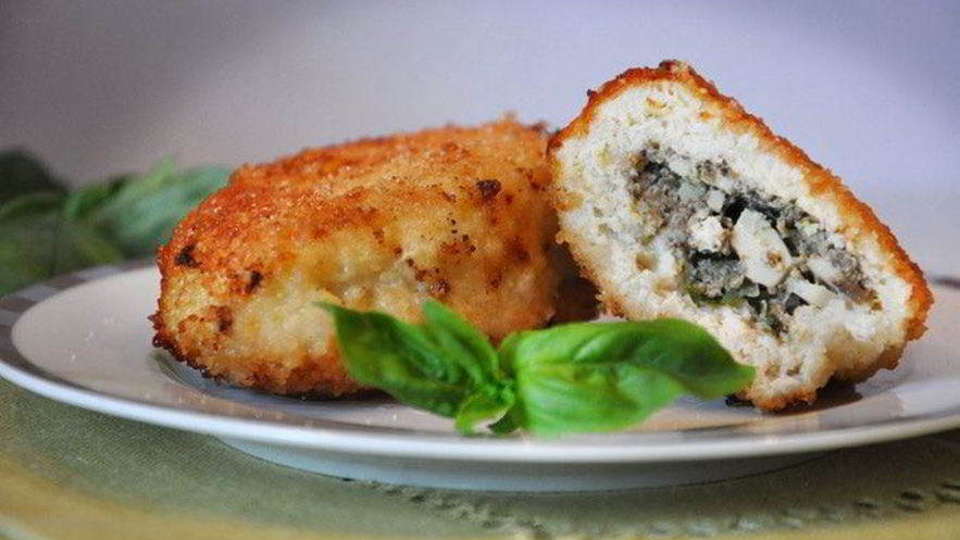 Рецепт куриных зраз с грибами и базиликом