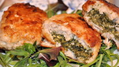 Рецепт Куриных зраз с творогом и шпинатом