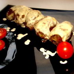 Рецепт Мясных зраз с лесными грибами под сливочным соусом с сыром Джюгас