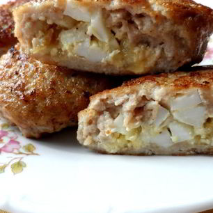 Рецепт Мясных зраз с яйцом и луком