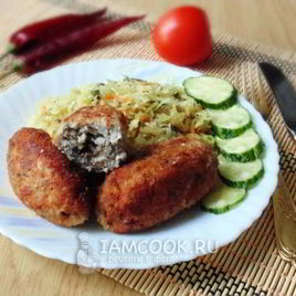 Рецепт Рыбных зраз с грибами и сыром