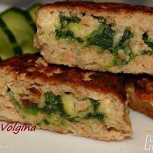 Рецепт Зраз из горбуши с сыром и шпинатом