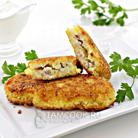 Рецепт Зраз картофельных с мясом