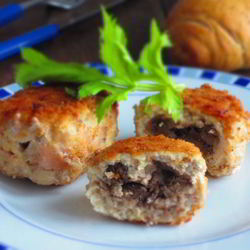 Рецепт Зраз с куриной печенью и орехами