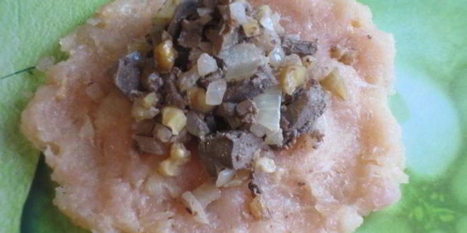 Рецепт зраз с куриной печенью и орехами