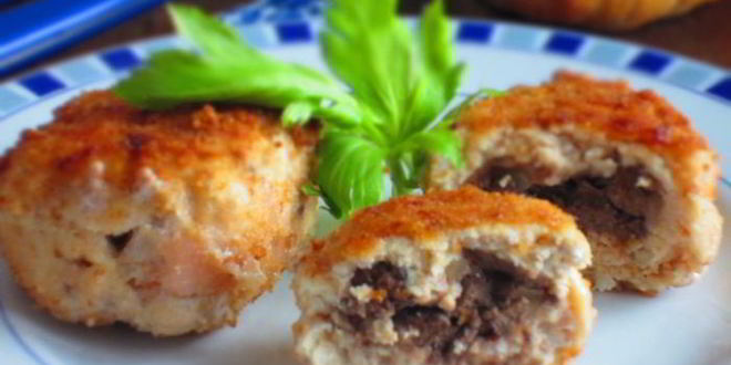 Рецепт зраз с куриной печенью и орехами