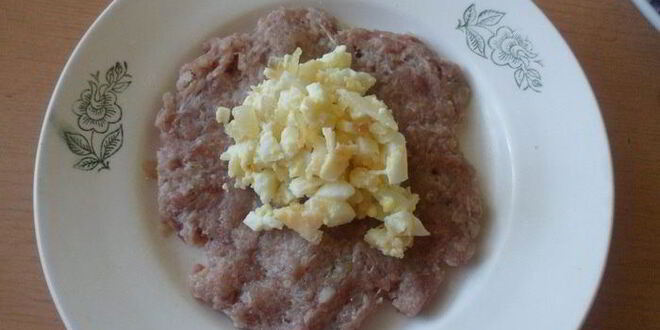 Рецепт зраз с яично-сырной начинкой