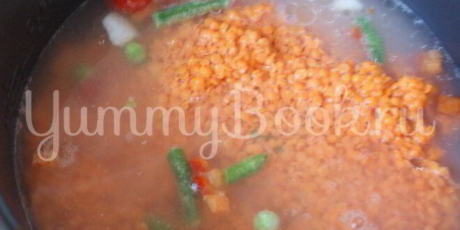 Рецепт чечевичной каши с мясом и овощами в мультиварке