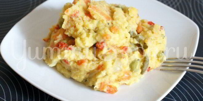 Рецепт чечевичной каши с мясом и овощами в мультиварке